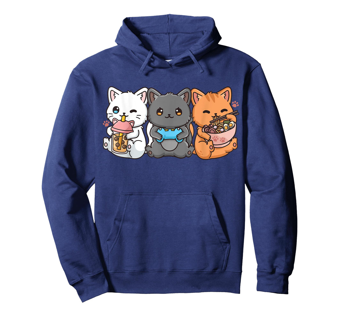 Anime Boba Tea Bubble Tea Gaming Gamer Ramen Cat T-Shirt Small