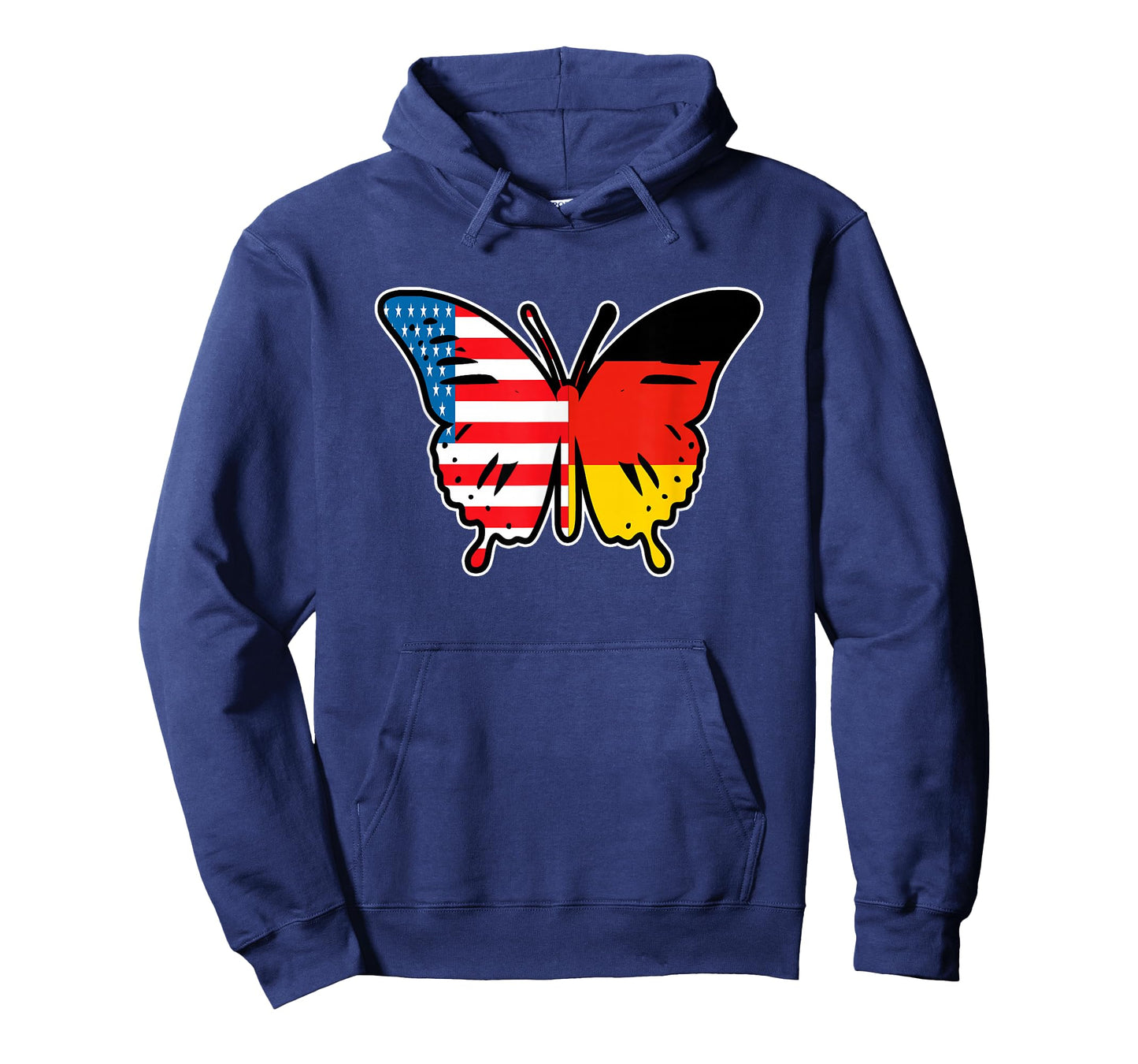 Half German And American Germany Usa Flag Butterfly Girl T-Shirt