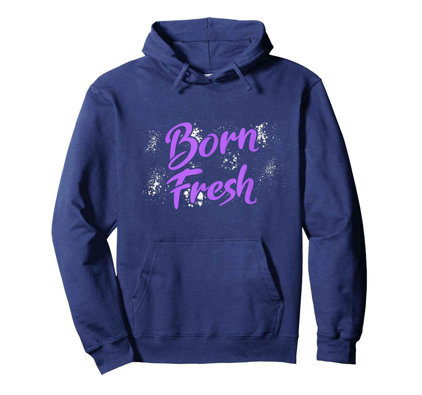 Purple Born Fresh Purple Color Graphic T-Shirt, Small, Black