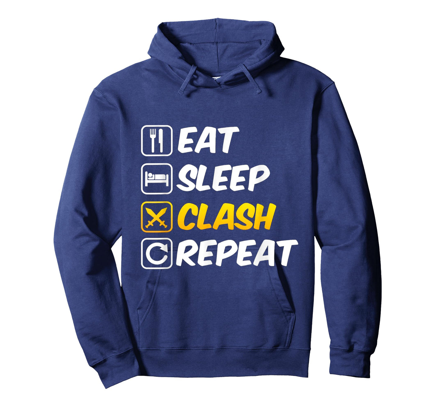 Eat Sleep Clash Repeat Swords Clan Mobile Gaming T-Shirt