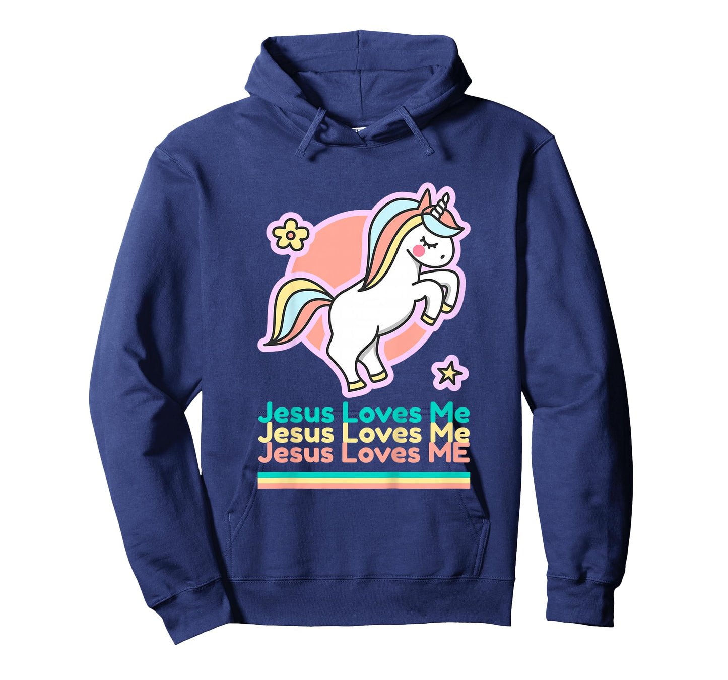 Jesus Loves Me Christian Bible Gift Girls Rainbow Unicorn T-Shirt