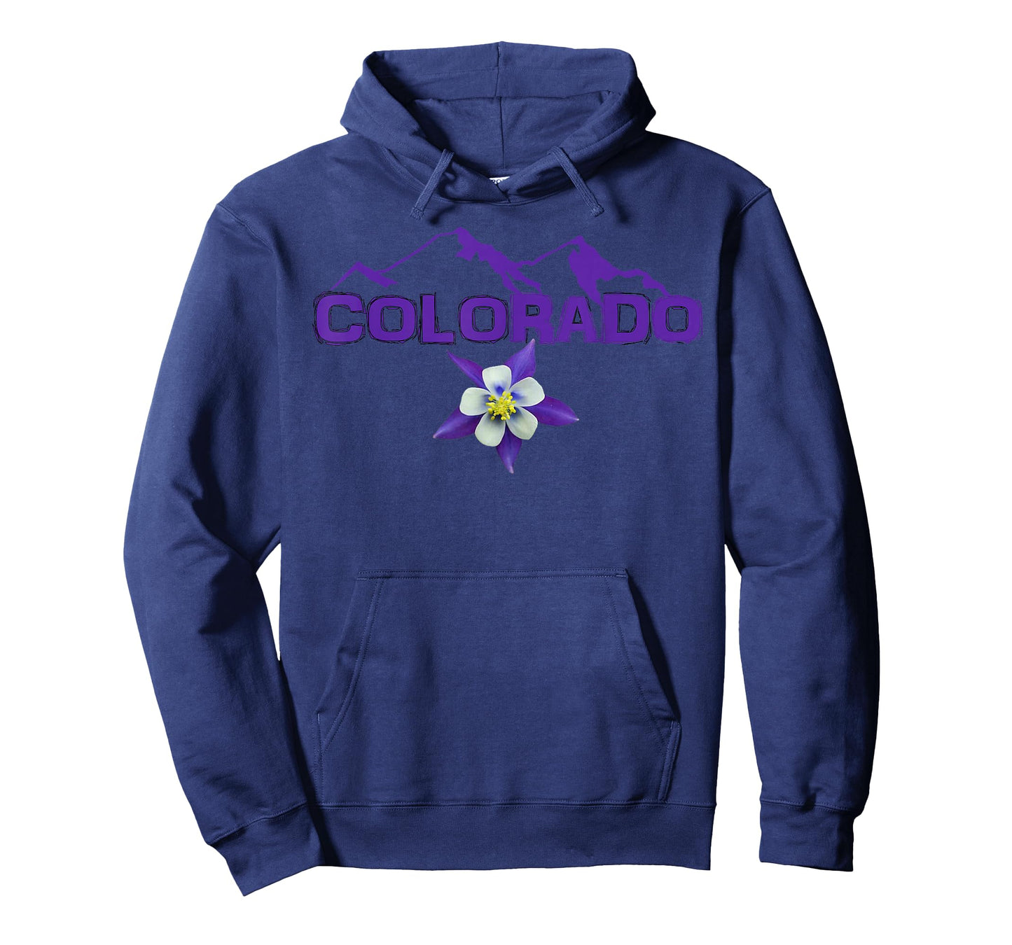 Colorado Mountain Silhouette, Columbine State Flower T Shirt T-Shirt
