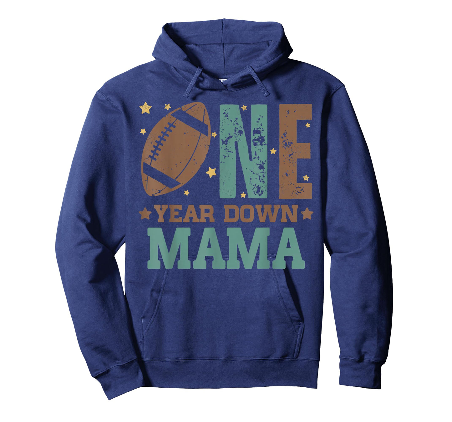 Mama of the 1 Year old Football 1st Year Down Birthday Party T-Shirt