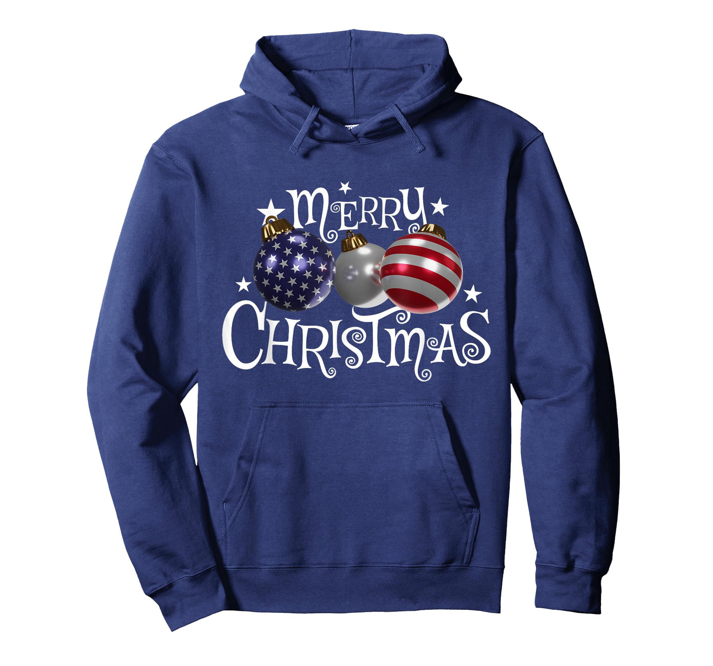 American Flag Merry Christmas Tree Baubles US Patriotic Xmas T-Shirt