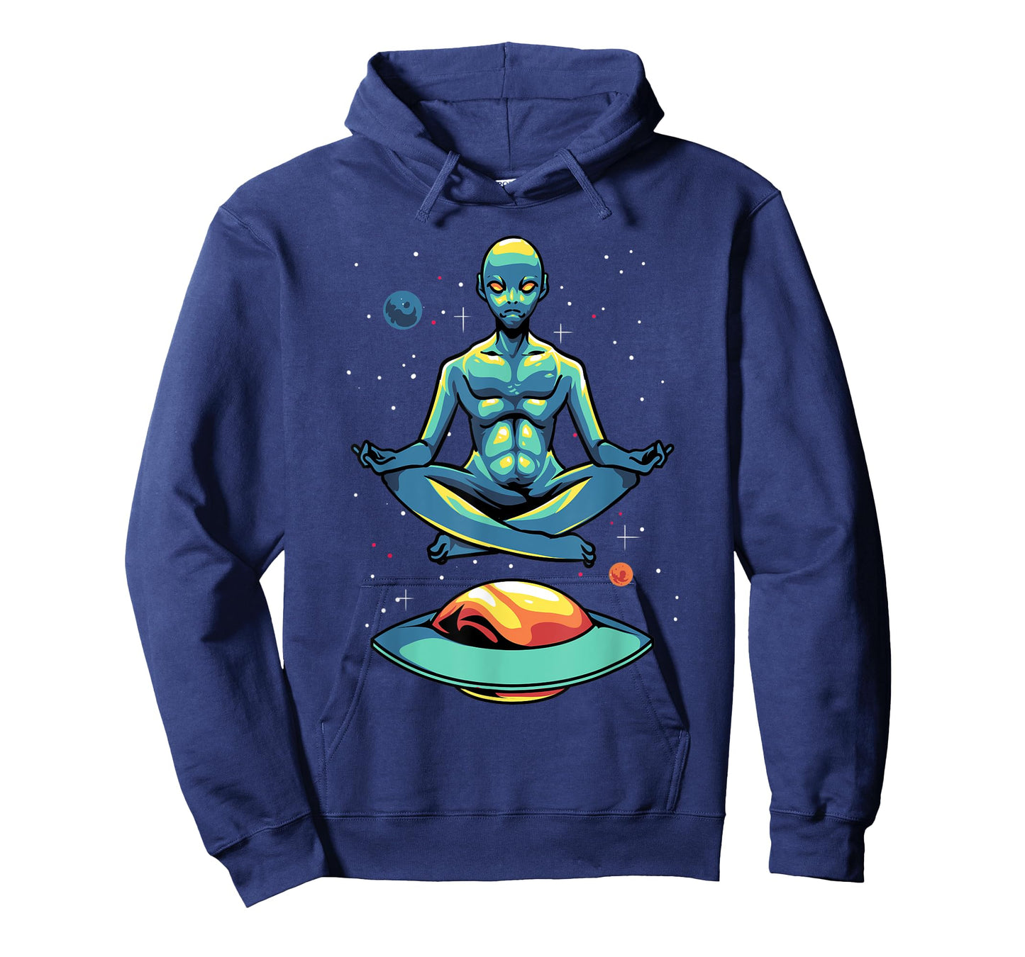 Yoga Alien Meditates In The Galaxy To Find Inner Peace T-Shirt