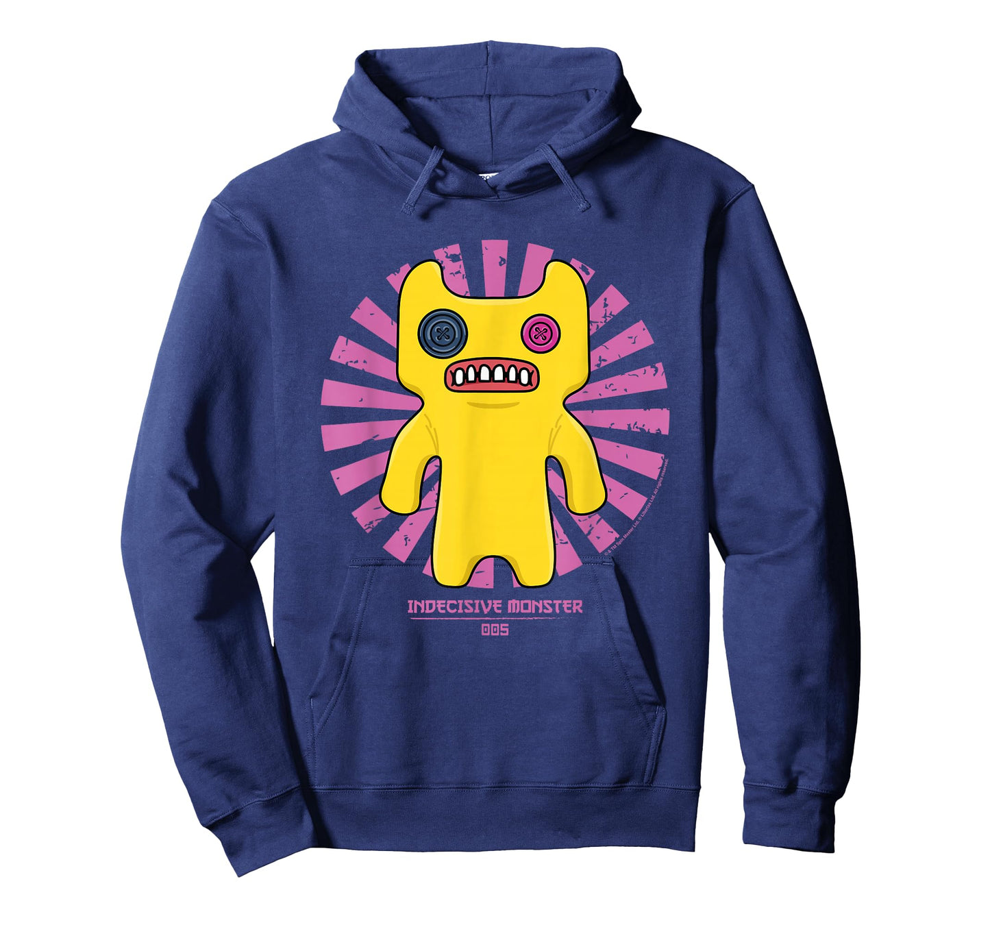 Fuggler Indecisive Monster Yellow Retro Japanese Text T-Shirt