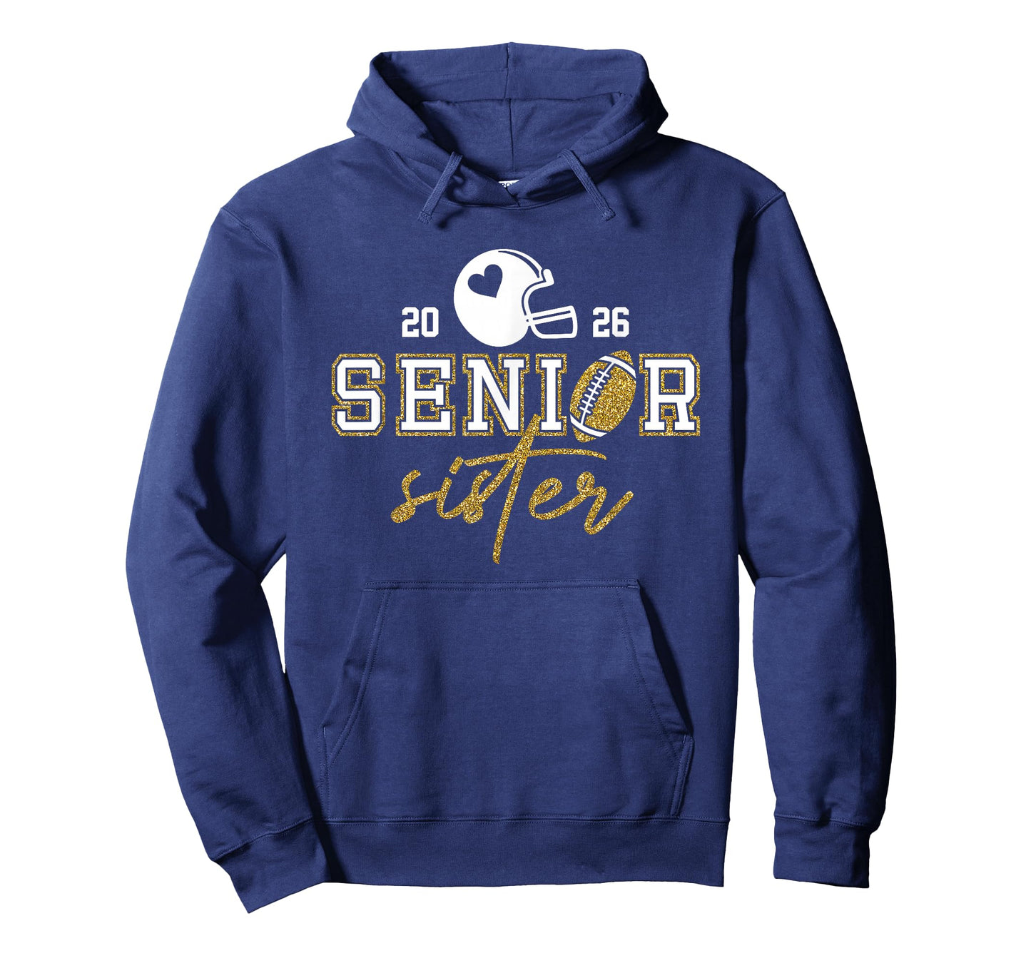 American Football Sister Senior Class of 2026 Family T-Shirt