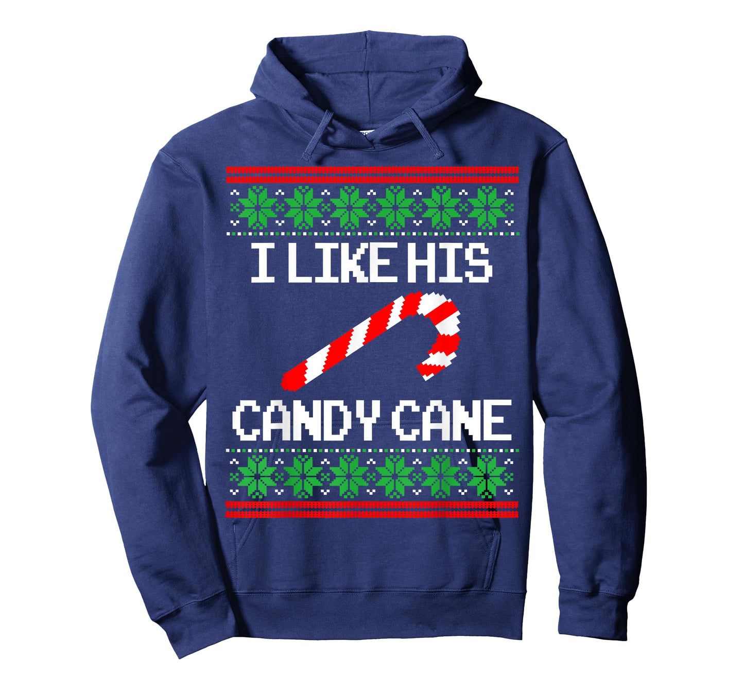 I Like His Candy Cane Xmas Couples Ugly Christmas Sweaters T-Shirt