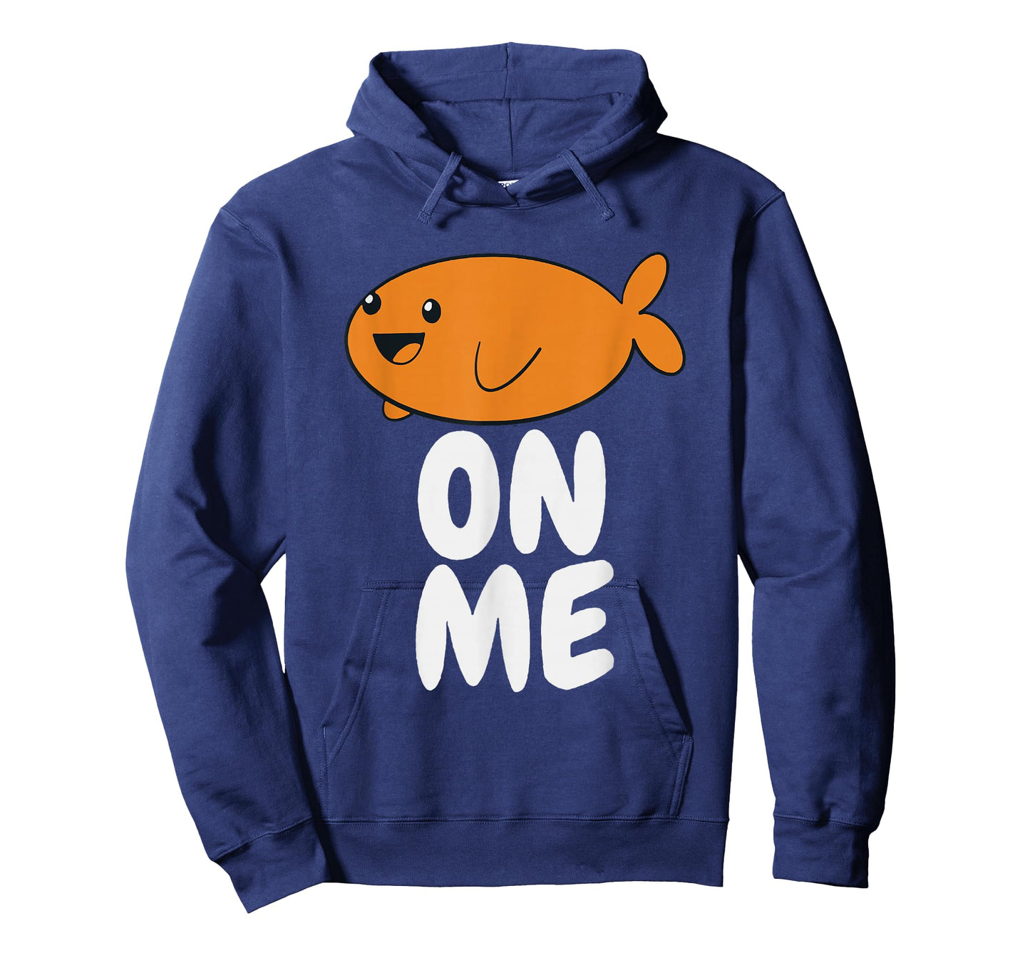 Gift For Kids Fish On Me Tee Unisex-Kids Black Cartoon Fish T-Shirt Small