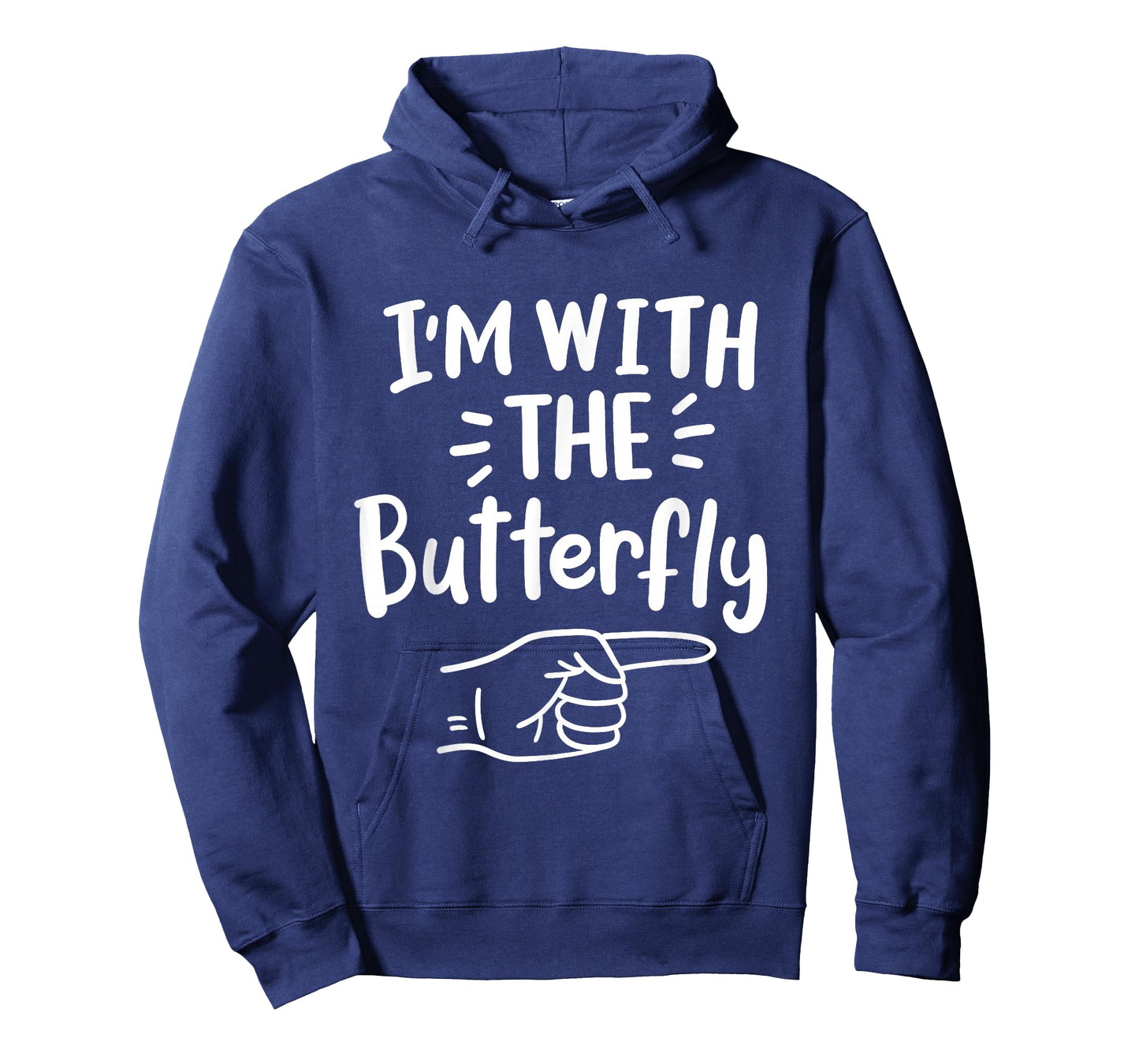 I'm With The Butterfly Halloween Costume Party Couples T-Shirt