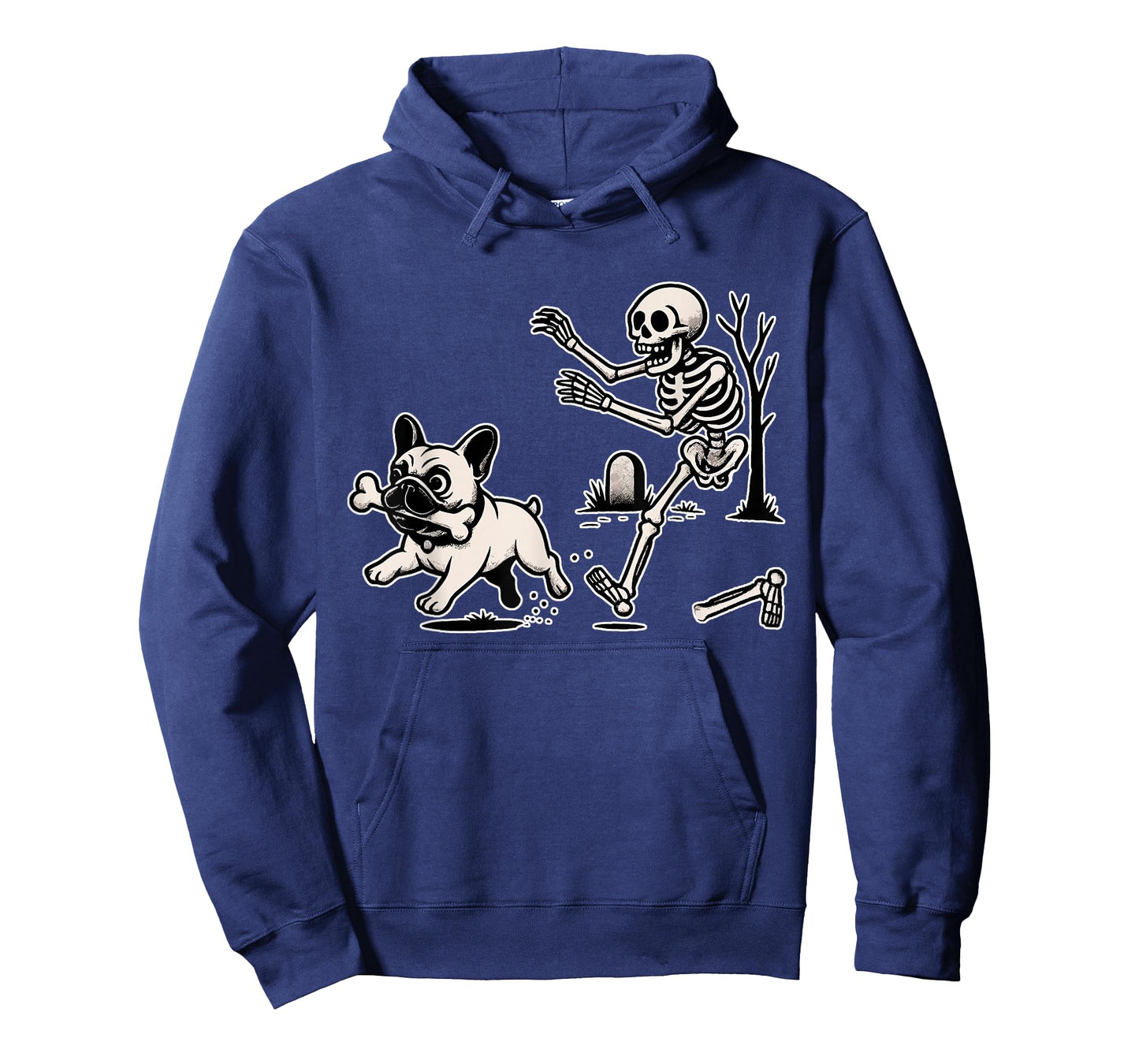 Funny Halloween French Bulldog Skeleton Spooky Season T-Shirt