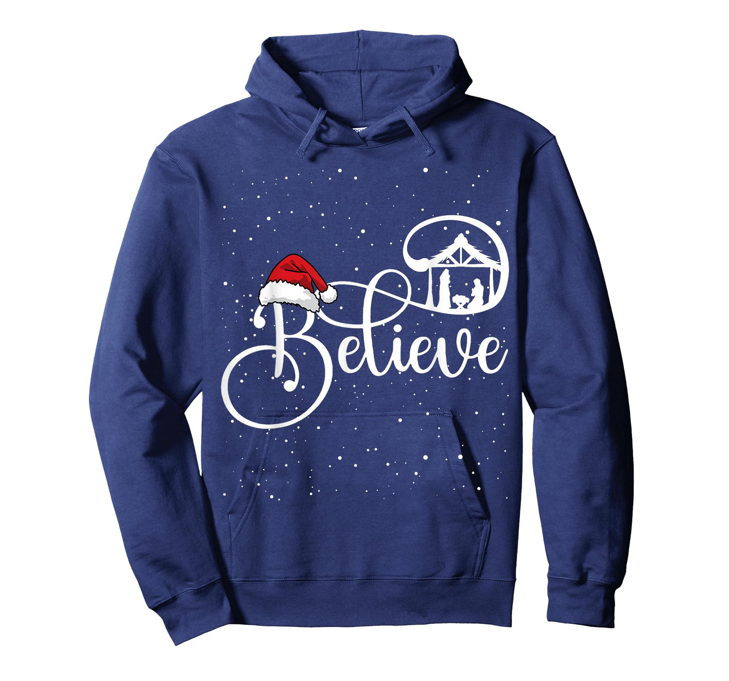 Believe Christian Nativity Scene Christmas Matching Family T-Shirt