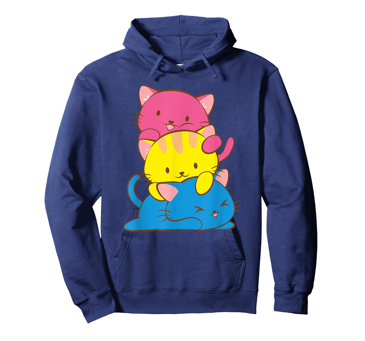 Pansexual Kawaii Cat Anime Art Cute Pan Pride T-Shirt Small