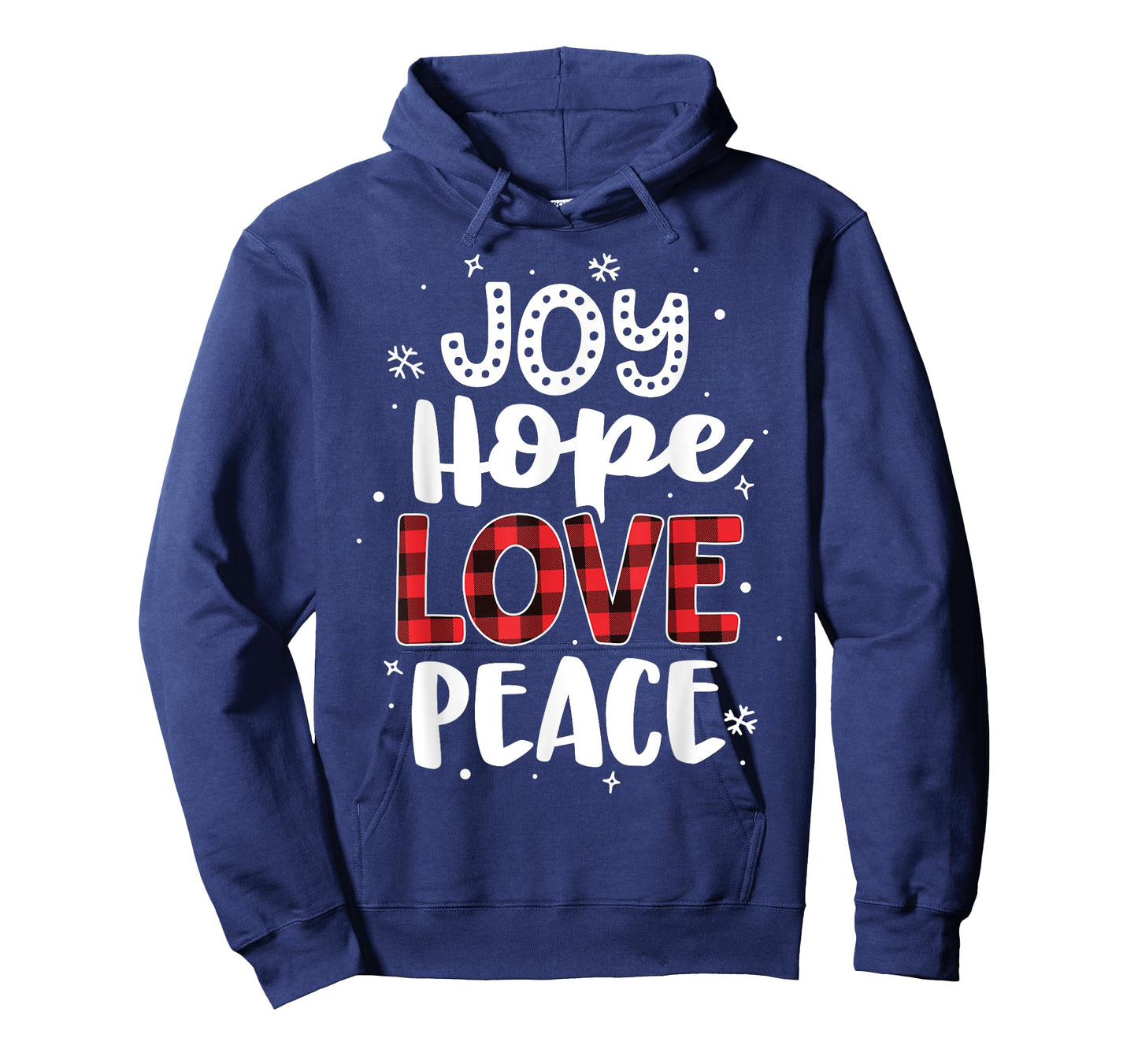 Joy Hope Love Peace Red Buffalo Plaid Christmas Mom Women T-Shirt