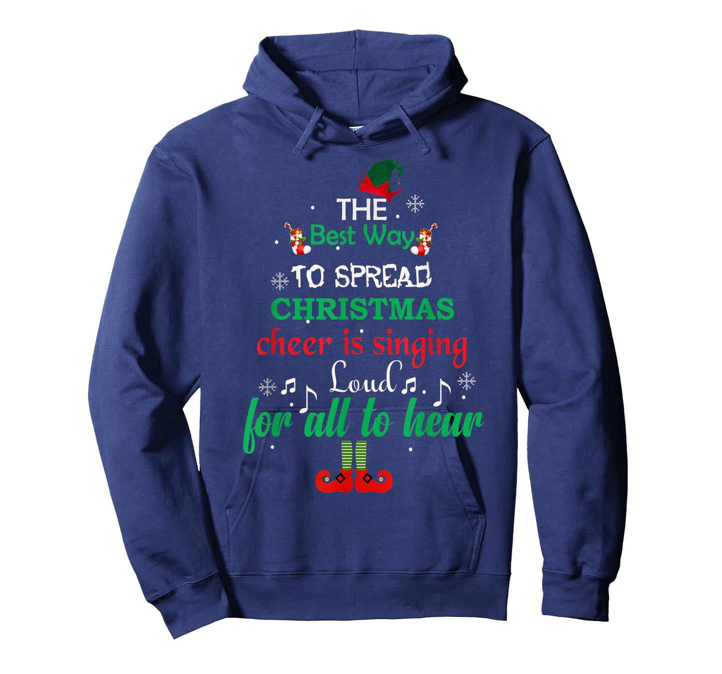 Elf Christmas Spread Cheer Tree T-Shirt T-Shirt