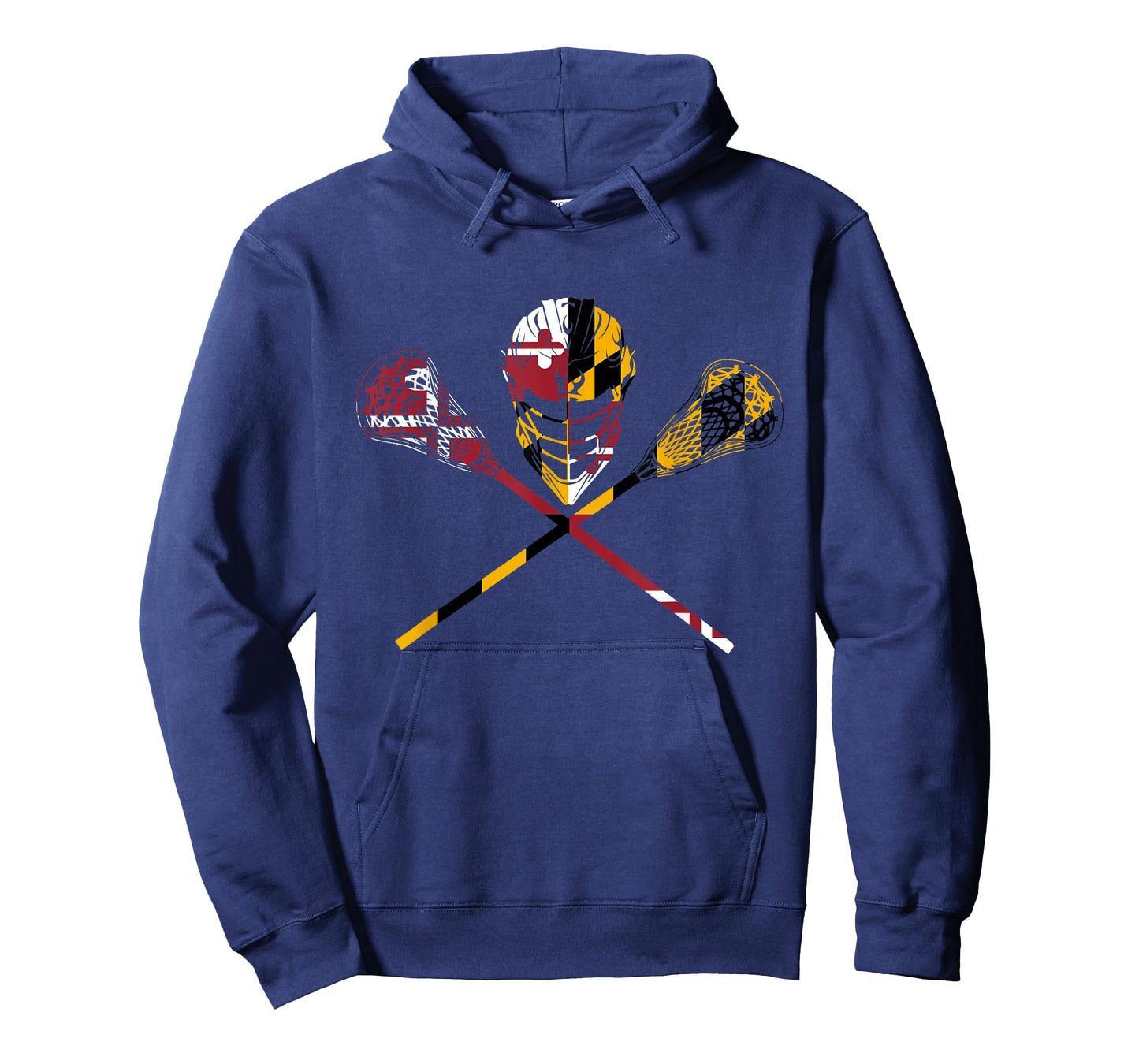Maryland Flag Lacrosse Boys Men's Women's College LAX Stick T-Shirt