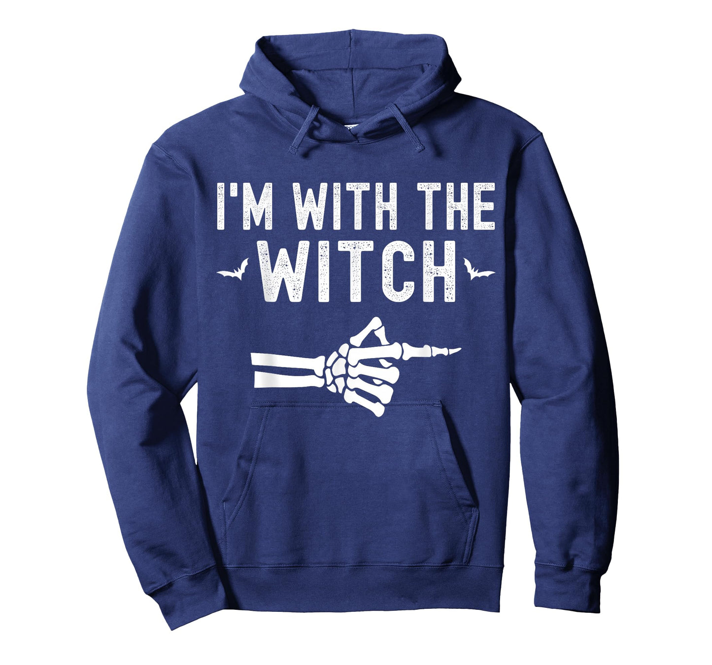 I'm With The Witch Funny Skeleton Halloween Matching Couple T-Shirt