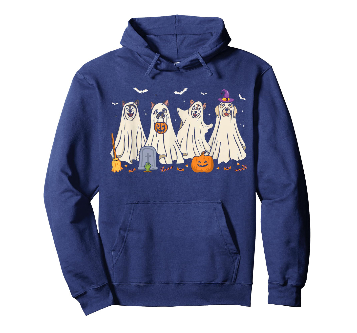 Ghost Dog Halloween Boo Ghosts Dogs Wearing Ghost Costume T-Shirt