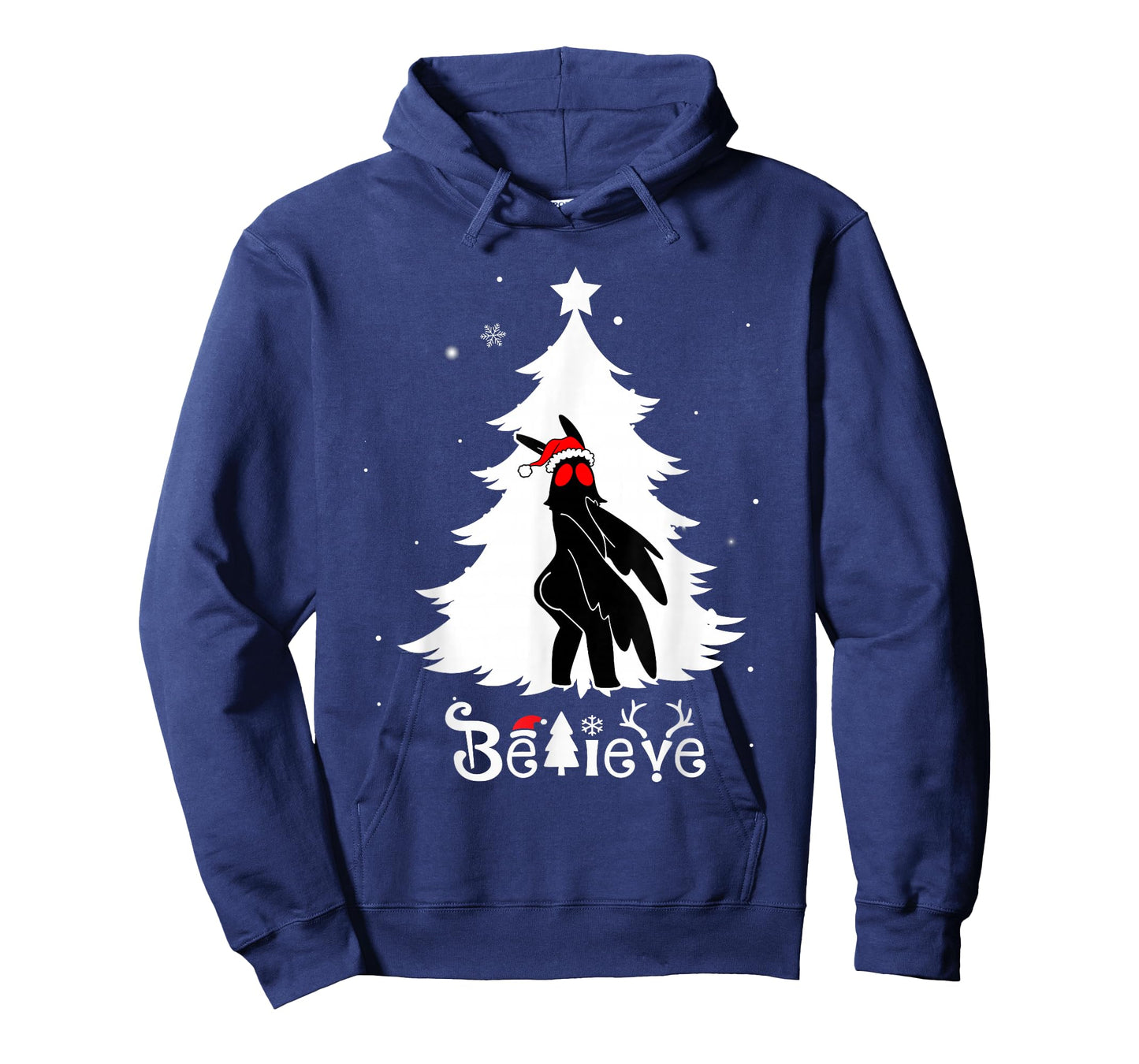 Funny Thicc Mothman Christmas Believe Cryptid Xmas Gifts T-Shirt