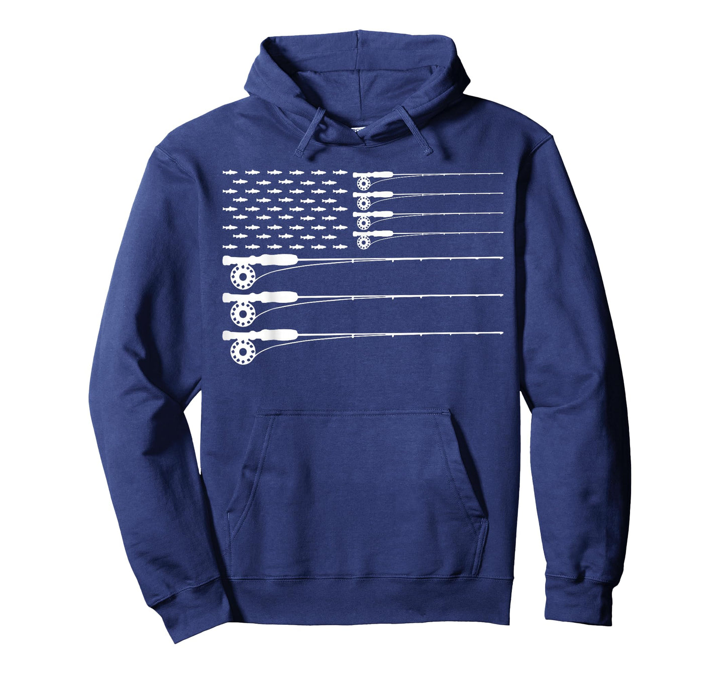 American Flag Fly Fishing Rod Trout Patriot Men T shirt Gift T-Shirt