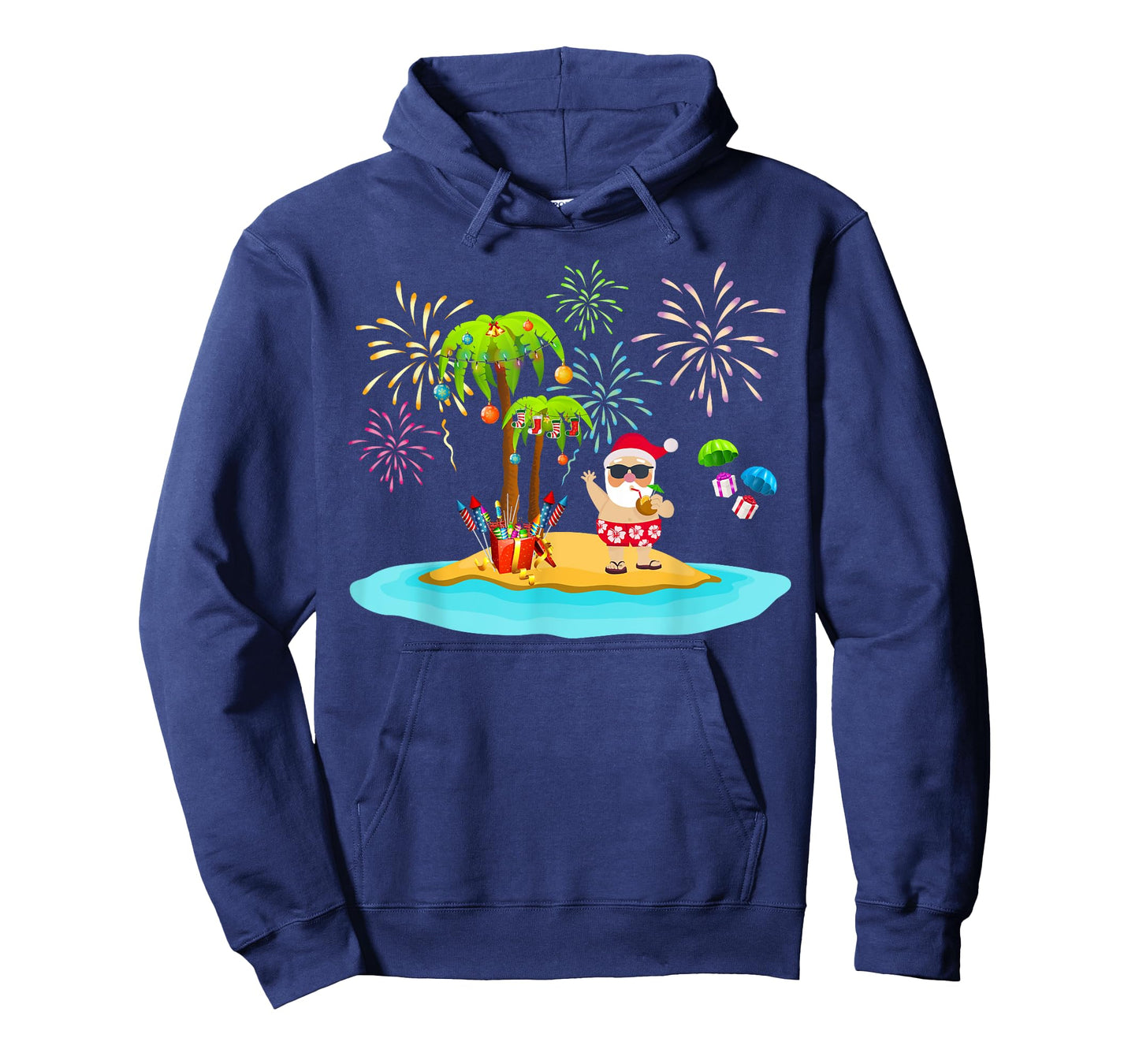 Decorated Christmas Palm Tree Tropical Xmas Coconut Lights T-Shirt