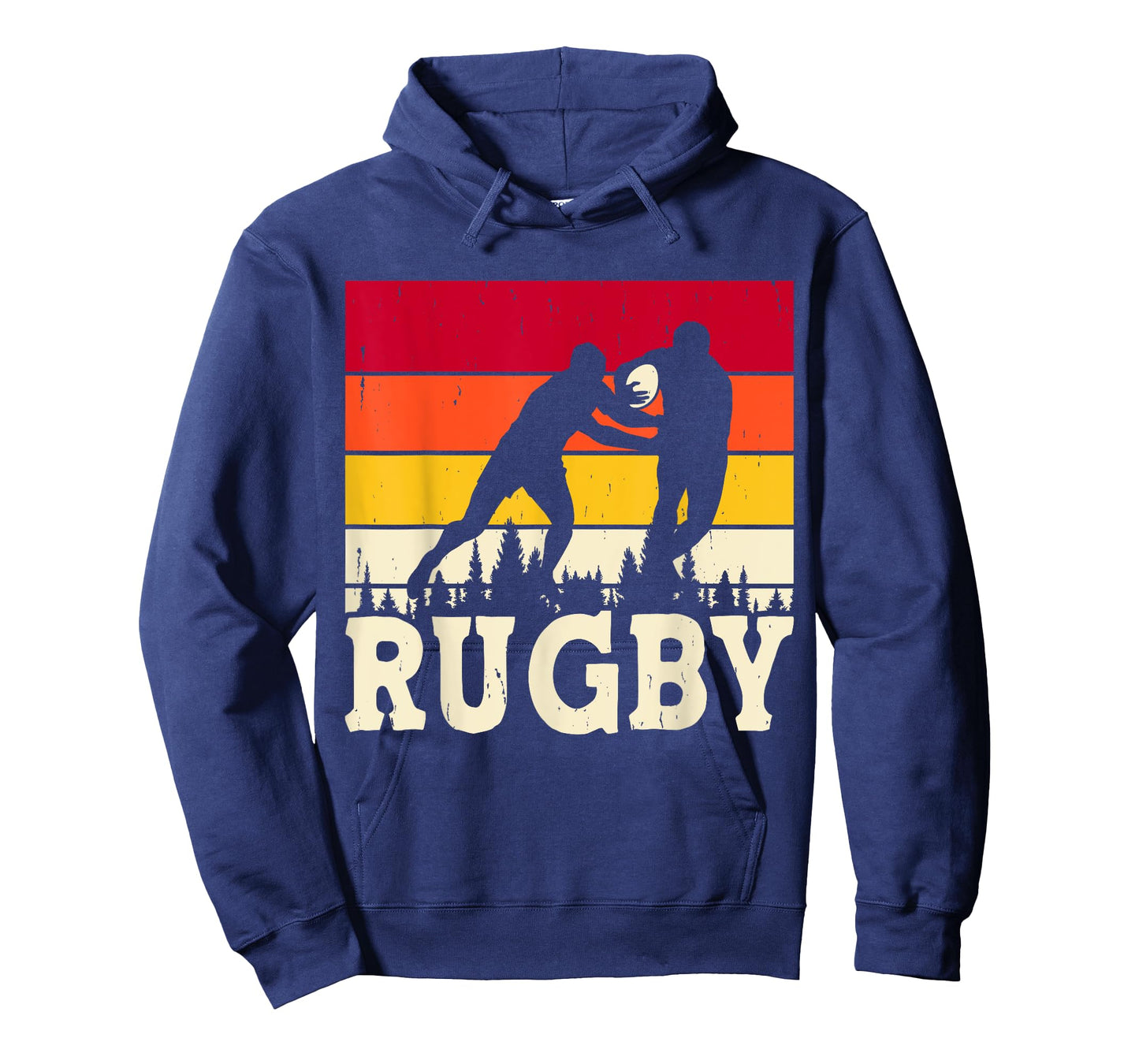 Rugby Sunset Vintage Retro T-Shirt