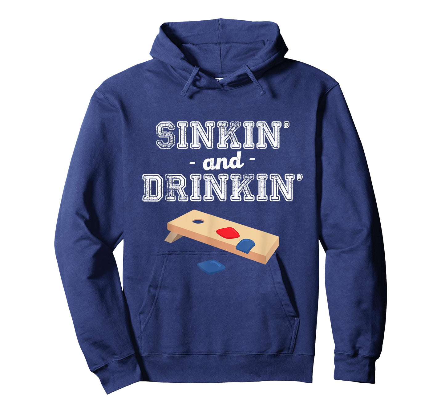 Sinkin' and Drinkin' - Cornhole Playing Funny Gift T-Shirt