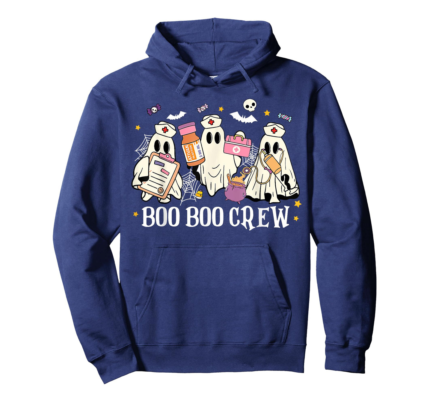 Halloween Nurse Groovy Nursing Funny Ghost Boo Boo Crew T-Shirt