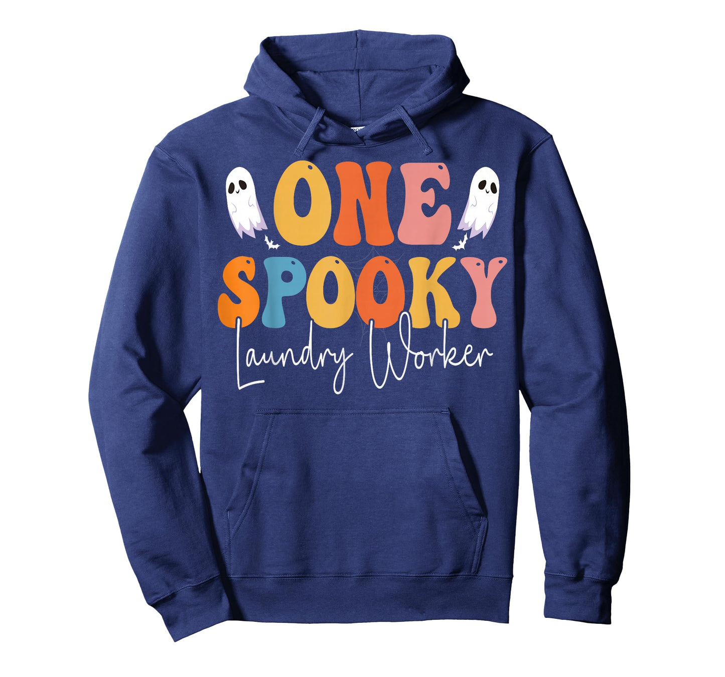 One Spooky Laundry Worker Groovy Funny Ghost Boo Halloween T-Shirt