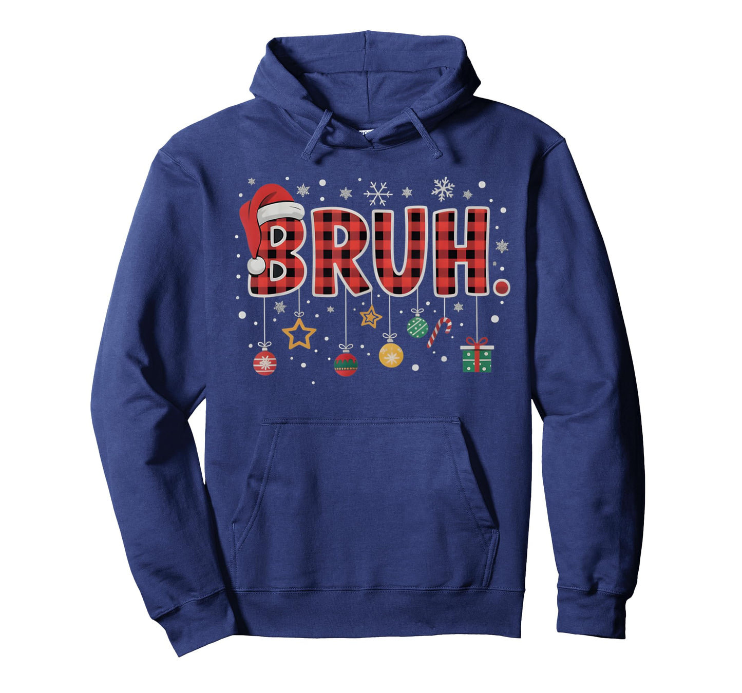Bruh Christmas Red Plaid Teens Boys Kids Xmas Pajamas Gifts T-Shirt