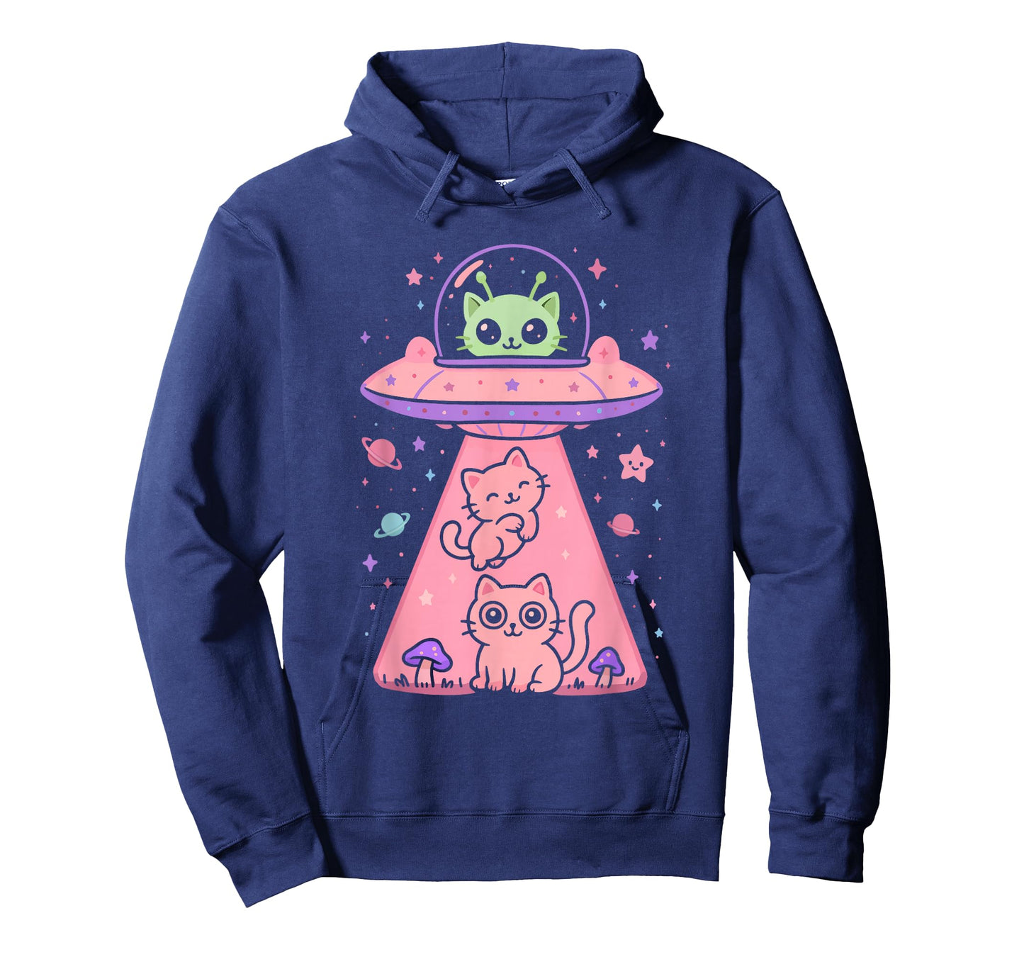 Cat UFO Cute Funny Kitty Kawaii Space Pink Spaceship Alien T-Shirt