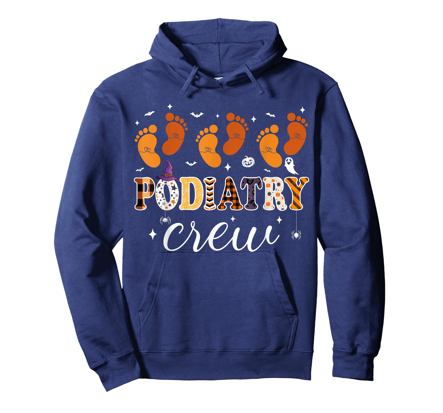 Podiatry Crew Footprint Podiatrist Pumpkin Ghost Halloween T-Shirt