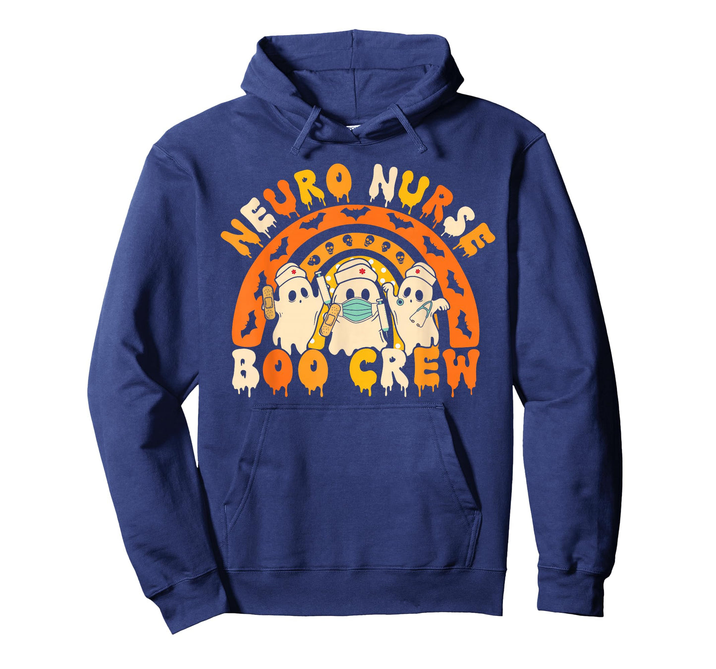 Neuro Nurse Boo Crew Retro Spooky Ghost Nursing Halloween T-Shirt