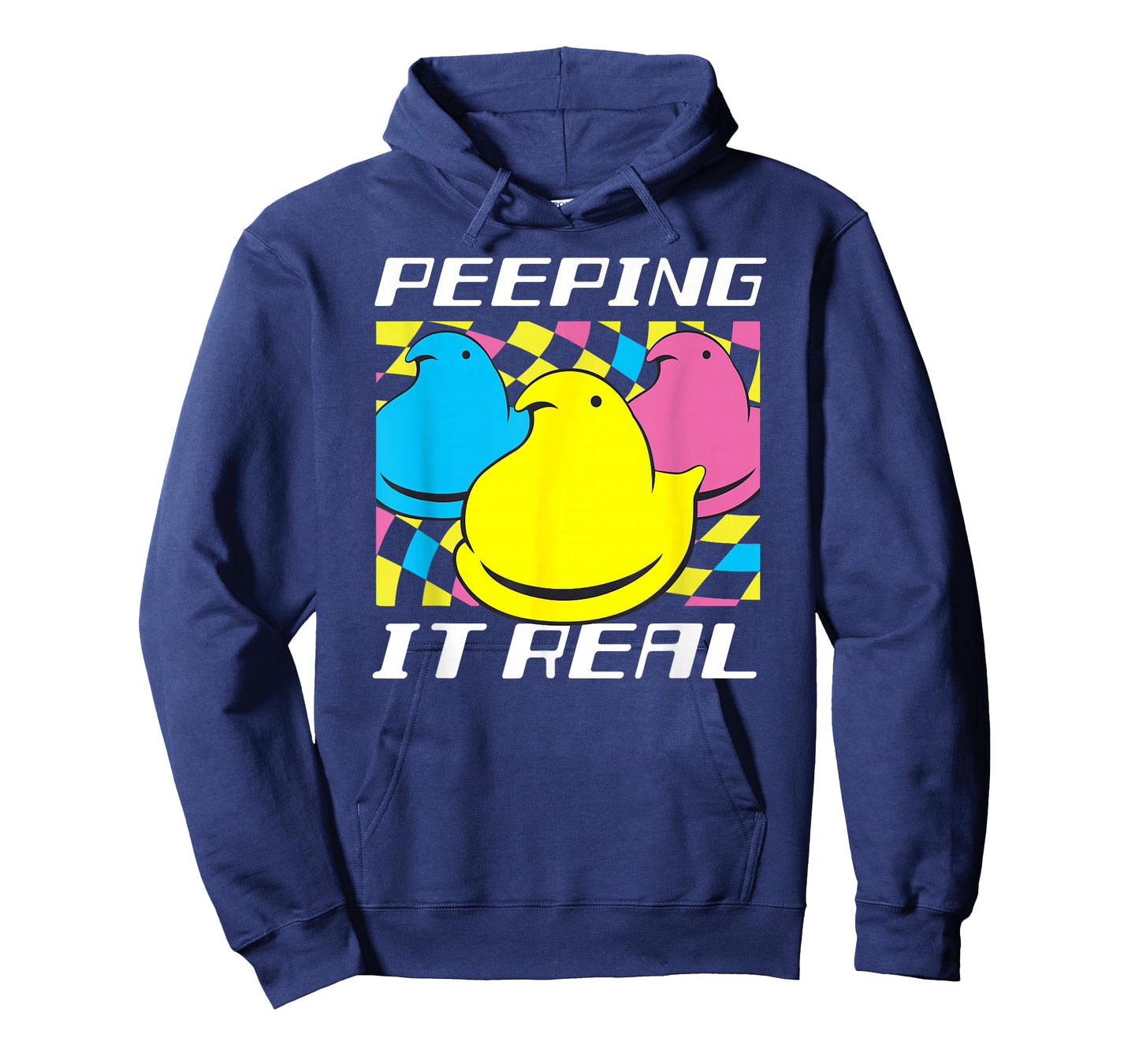 Peeps Easter Peeping It Real Retro Style Chicks T-Shirt