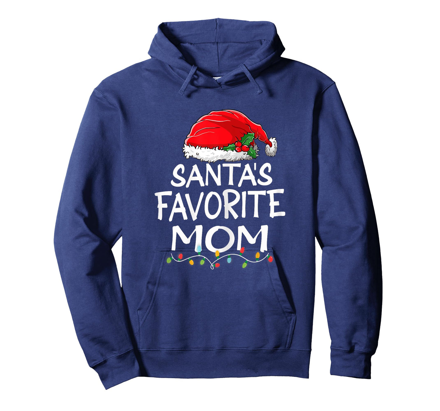 Santa's Favorite Mom Christmas Santa Claus tree lights Mommy T-Shirt