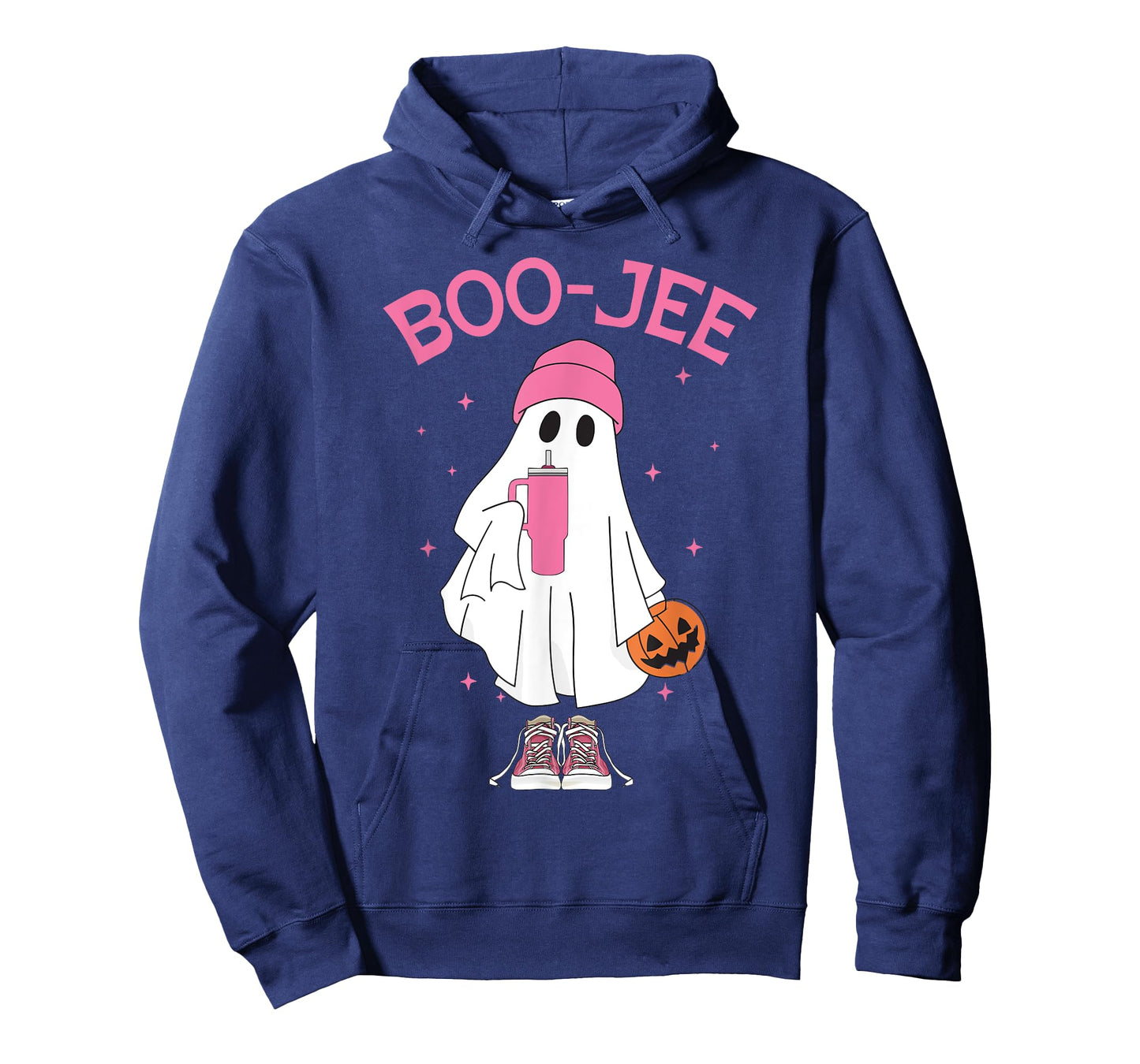 Boo-Jee Spooky Season Ghost Pink Halloween Pumpkin Boujee T-Shirt
