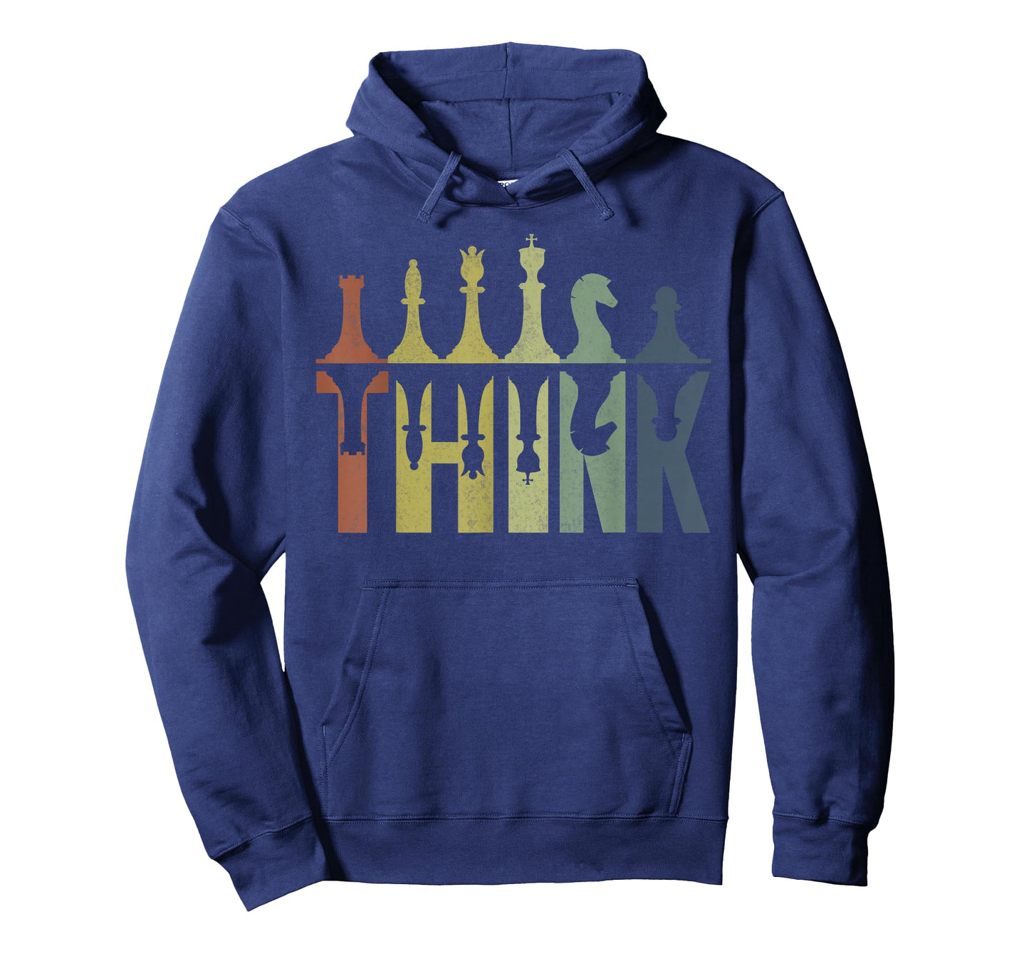 Think Retro Vintage Chess Pieces Player Gifts Chess Coach T-Shirt