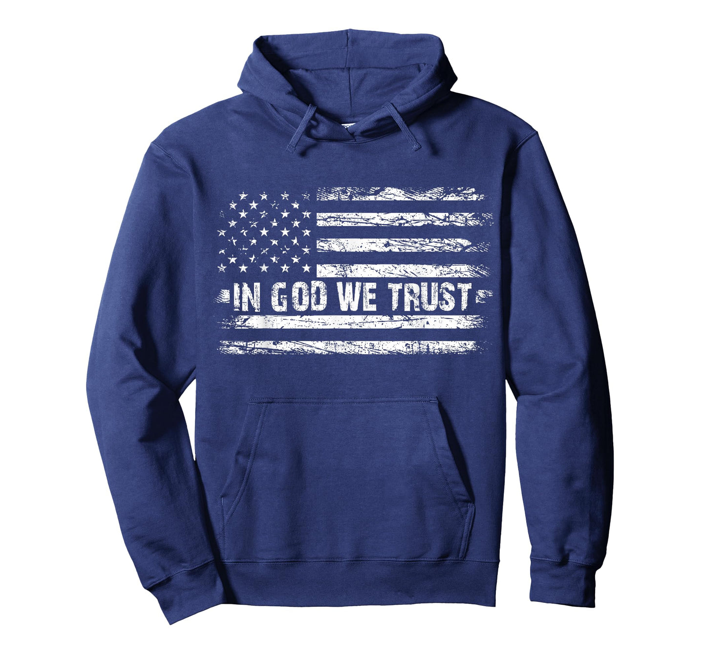 Vintage in God We Trust USA Flag Cross Patriotic Christian Women Men T-Shirt