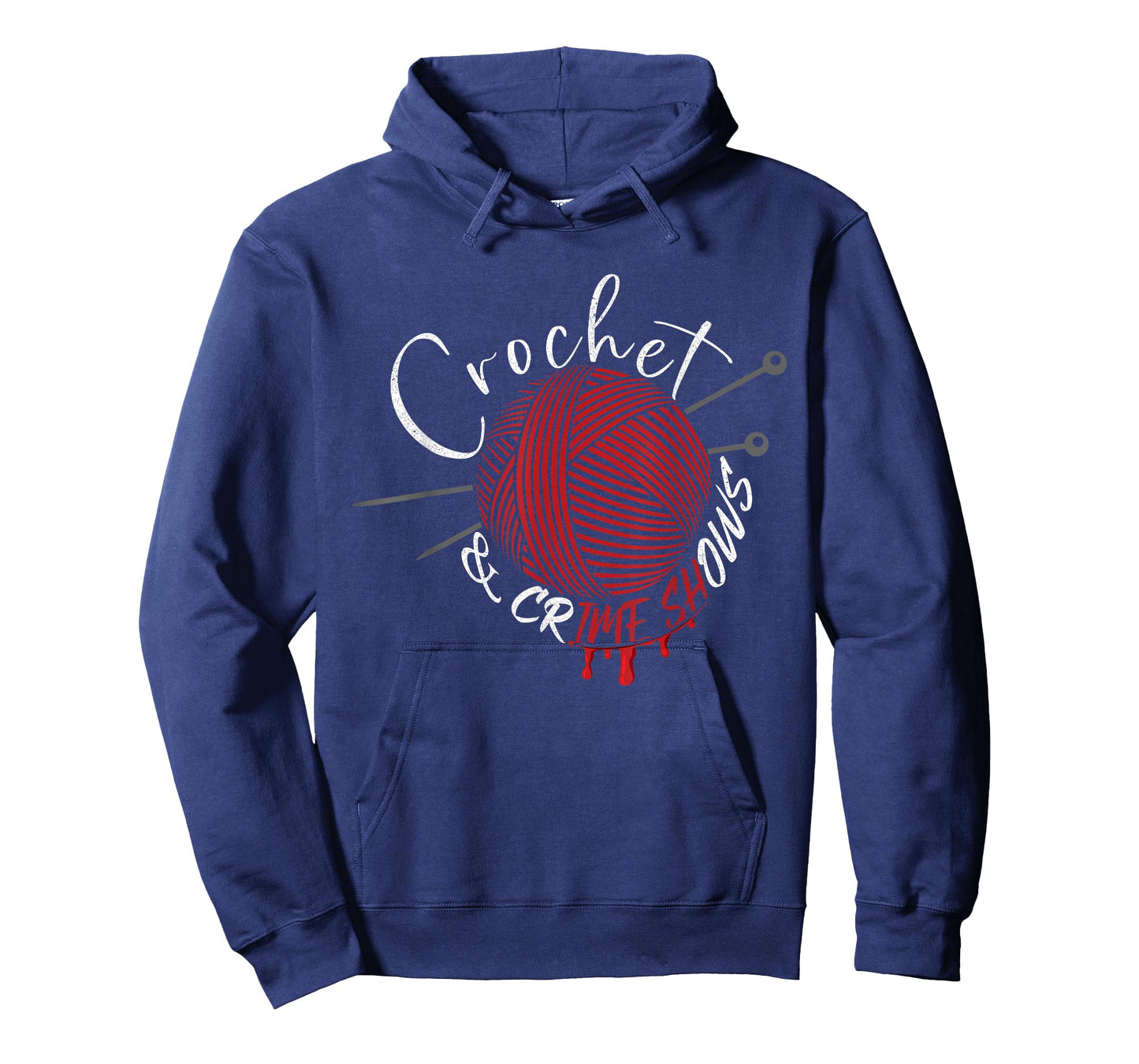 Crochet And Crimes Shows Funny Crafter True Crime Crocheting T-Shirt