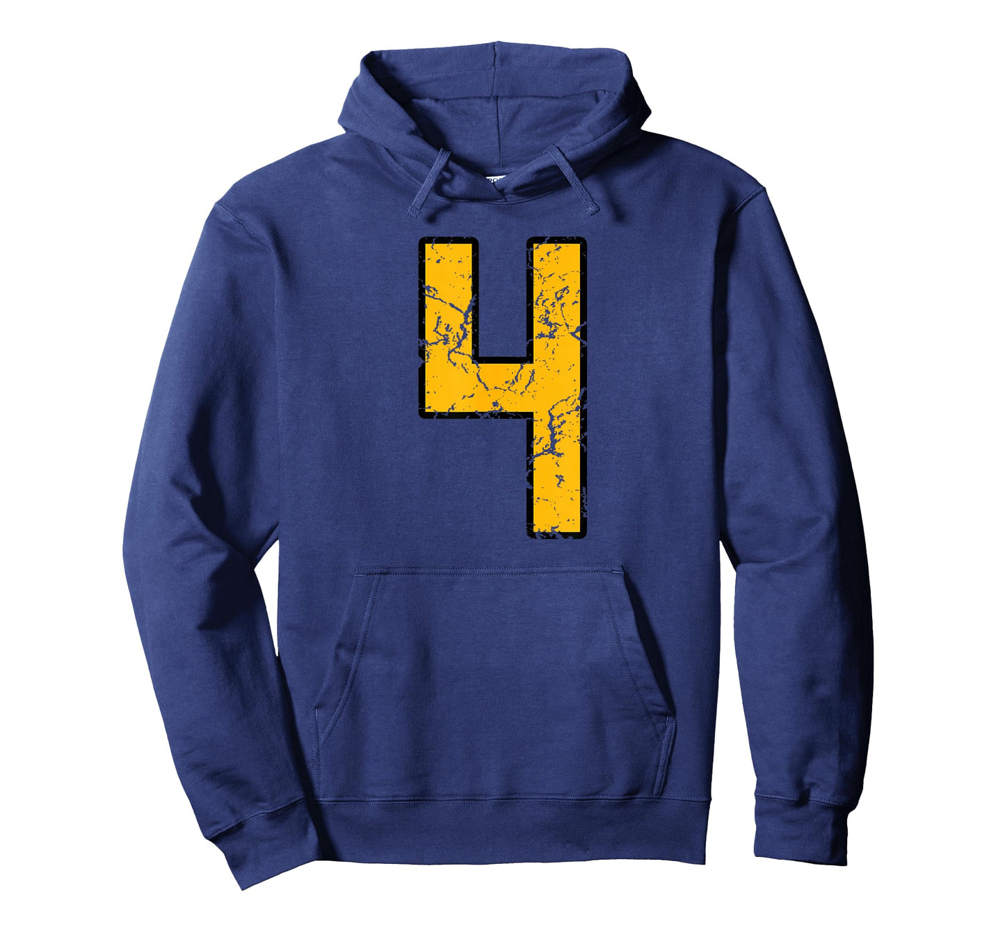 Gold and Black Sports Number 4 Jersey Uniform Player T-Shirt