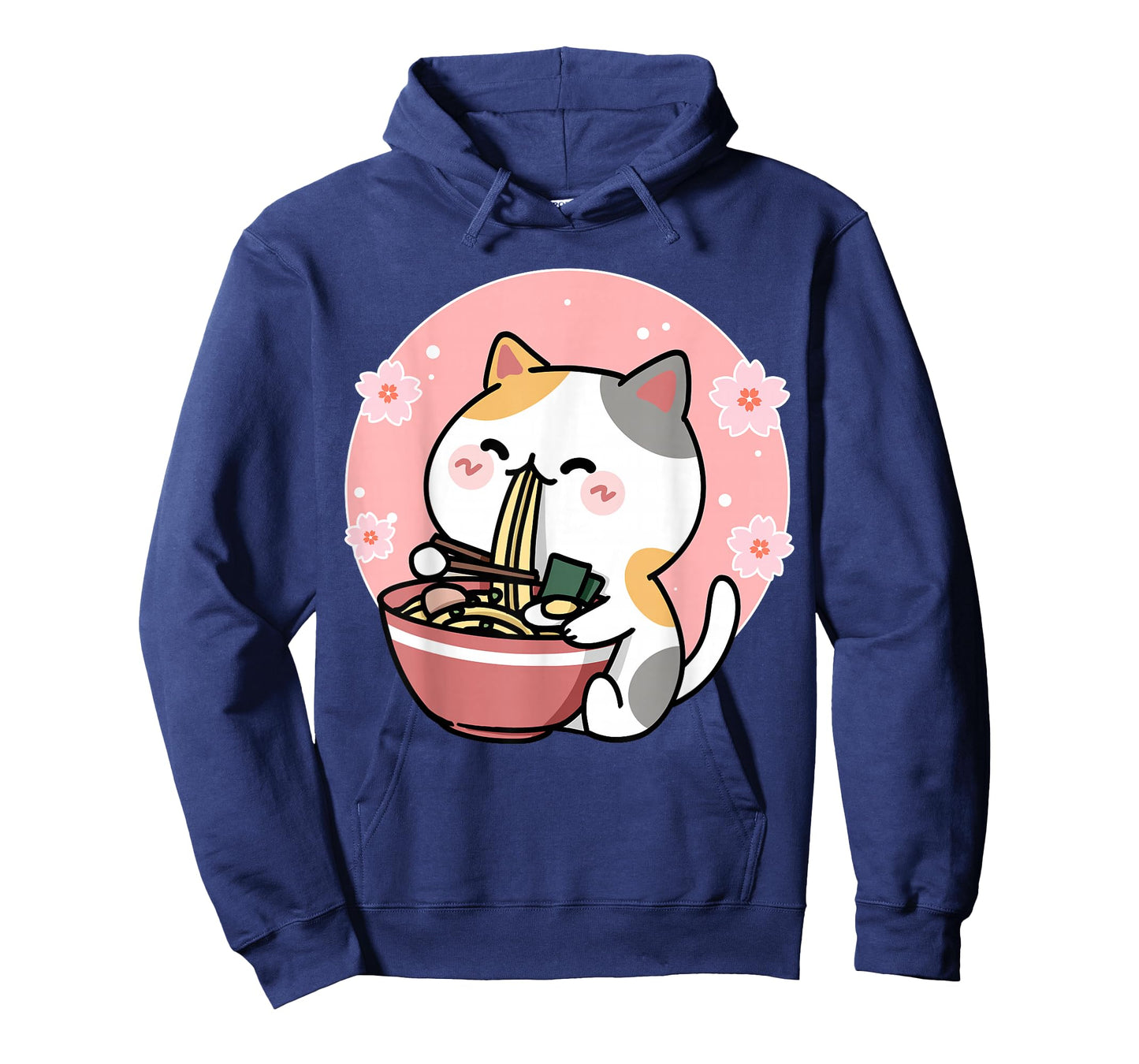 Cute Ramen Cat Kawaii Anime Sakura Pink T-Shirt