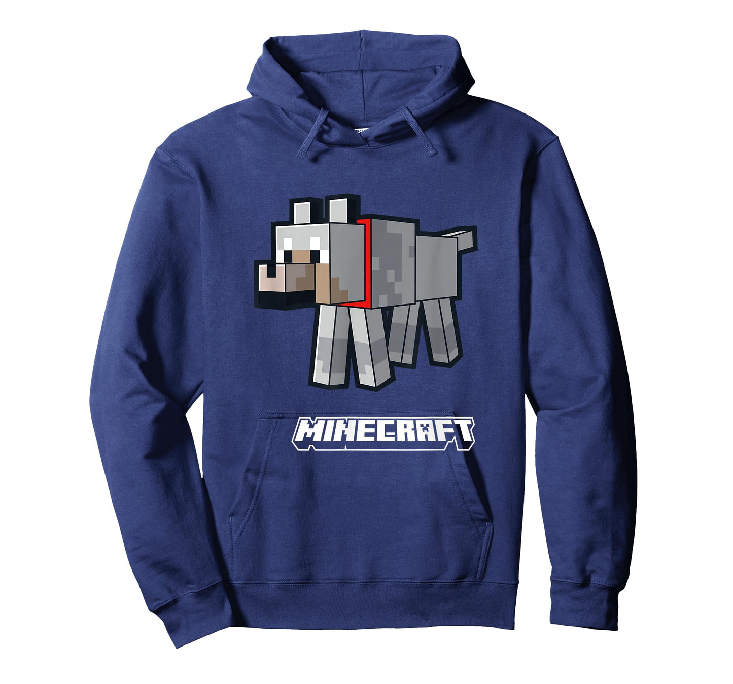 Minecraft Loyal Wolf Pet with Collar and Logo T-Shirt