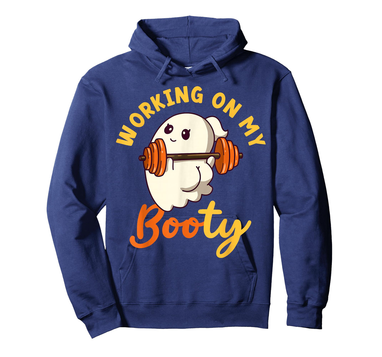 Working On My Booty Boo-Ty Funny Halloween Gym Ghost Pun T-Shirt