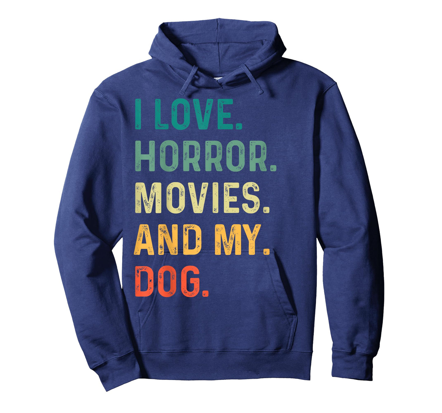 I Love Horror Movies And My Dog Retro Vintage Funny Gift Tee T-Shirt