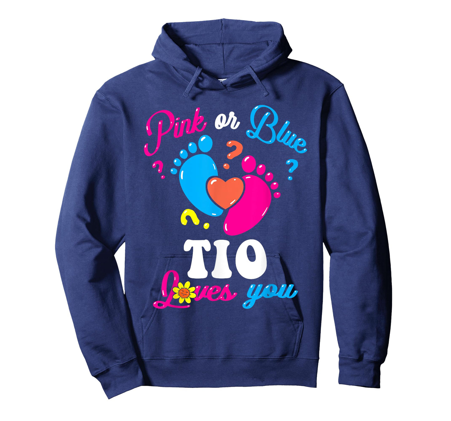 Pink or Blue Tio Loves You Baby Gender Reveal Party Uncle T-Shirt