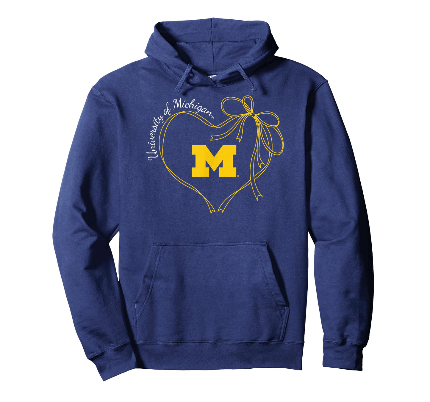Michigan Wolverines Bow Heart Navy Officially Licensed T-Shirt