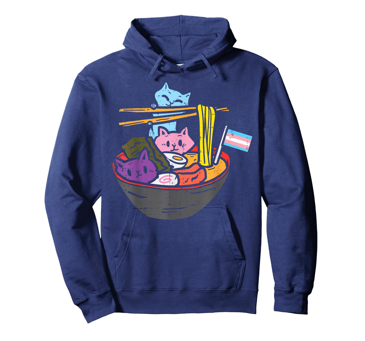 Transgender Flag Cats Ramen Anime LGBT Trans Pride Stuff T-Shirt