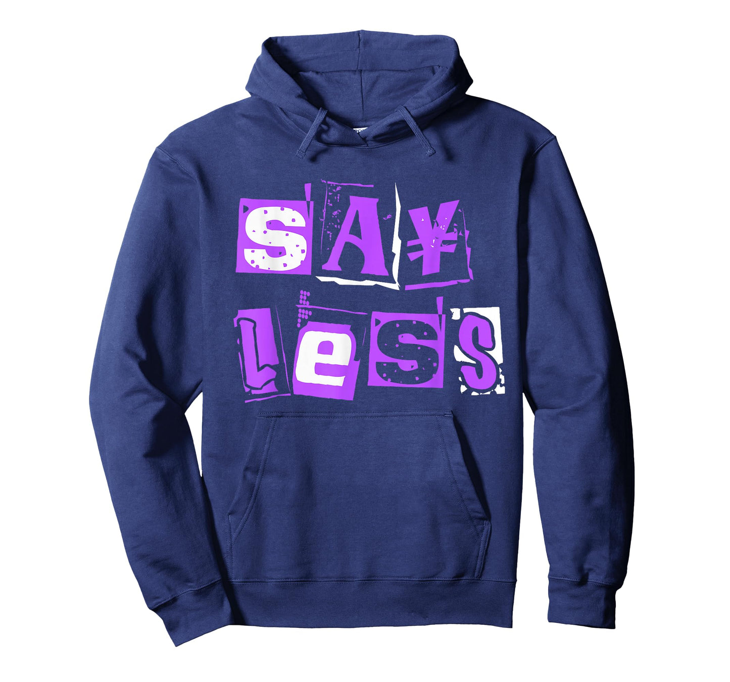 Purple Say Less Purple Color Graphic T-Shirt