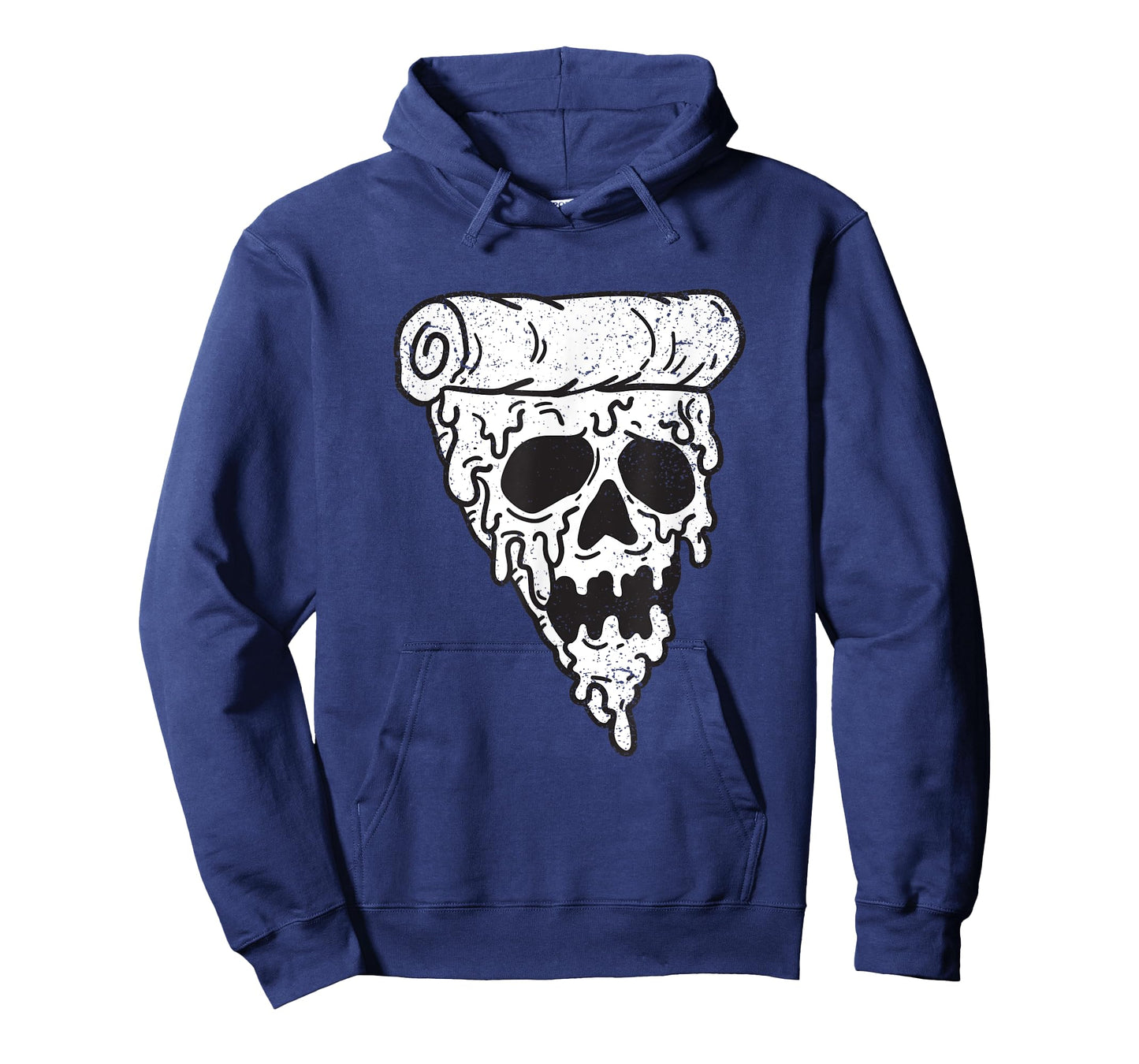 Skull Pizza Halloween Spooky Skeleton Bones Goth Gothic T-Shirt