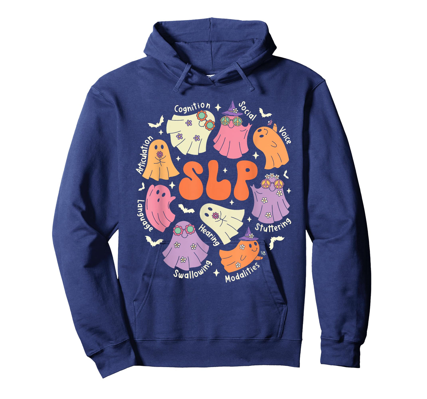 Cute Ghost Friends Halloween AAC SLP Squad Speech Language T-Shirt